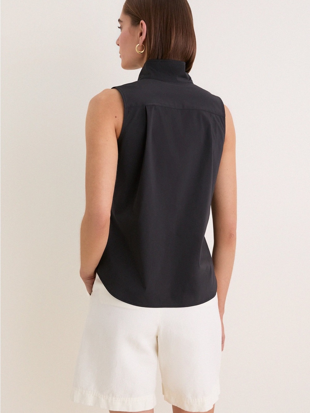 NWT Tuckernuck Black Sleeveless Bessette Button Down Size L - Picture 3 of 7